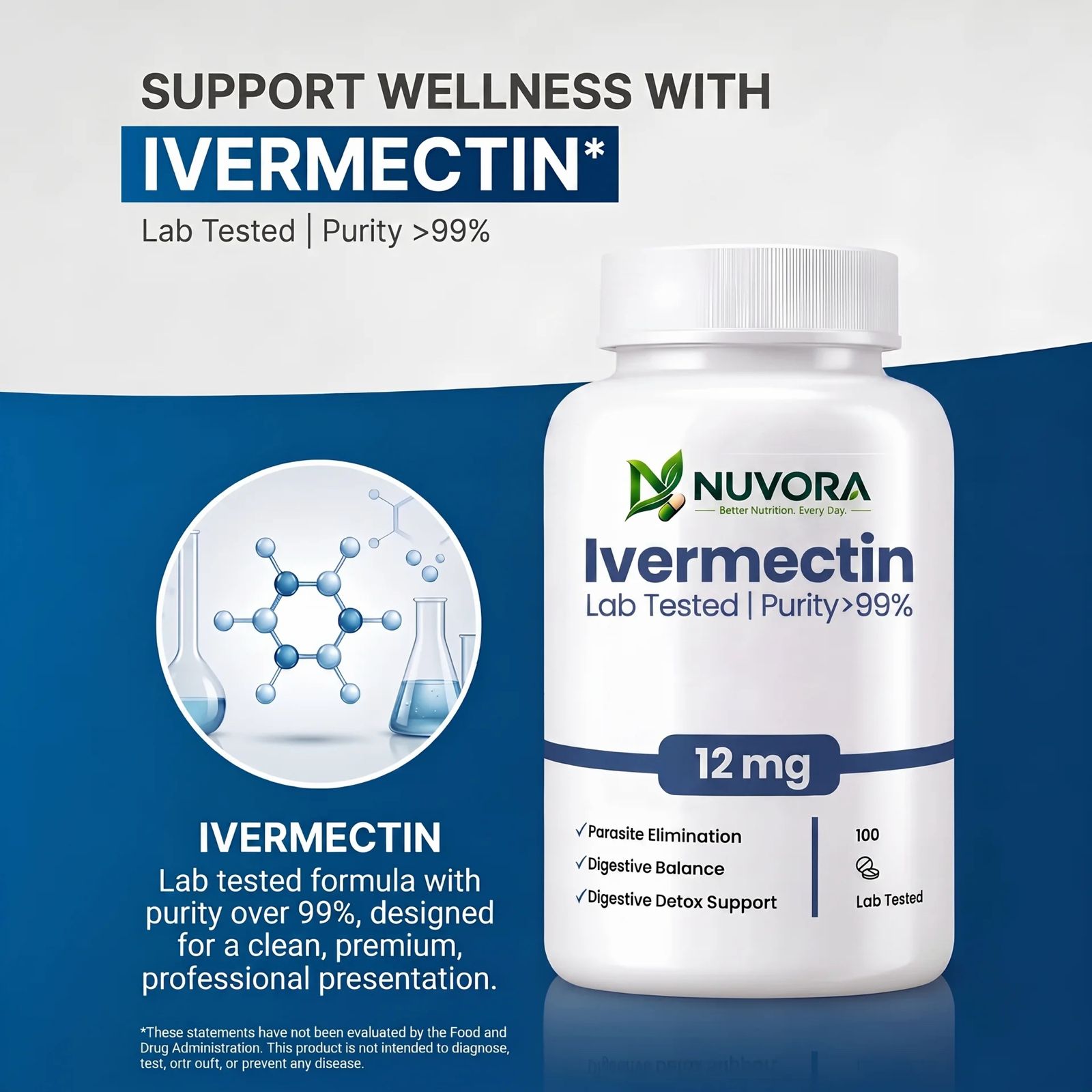 Ivermectin 12MG, %99 Purity